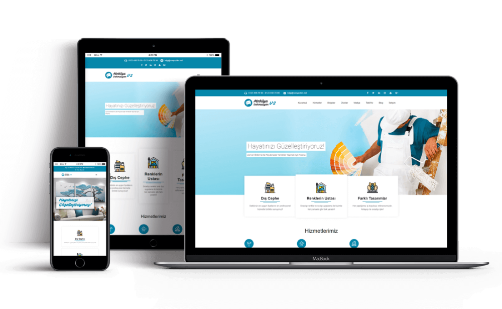 Mobilya, Dekorasyon, Dış Cephe Mantolama Web Tasarım V2