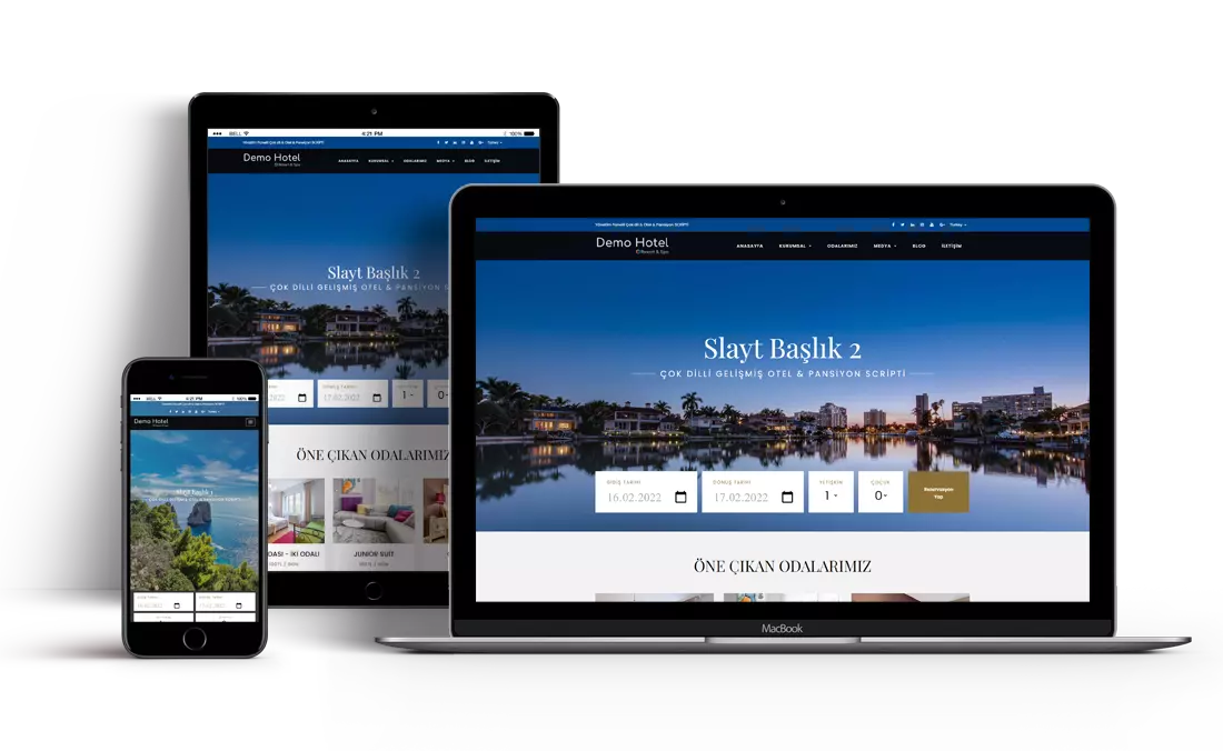 OTEL & Pansiyon Web Tasarım V2 
