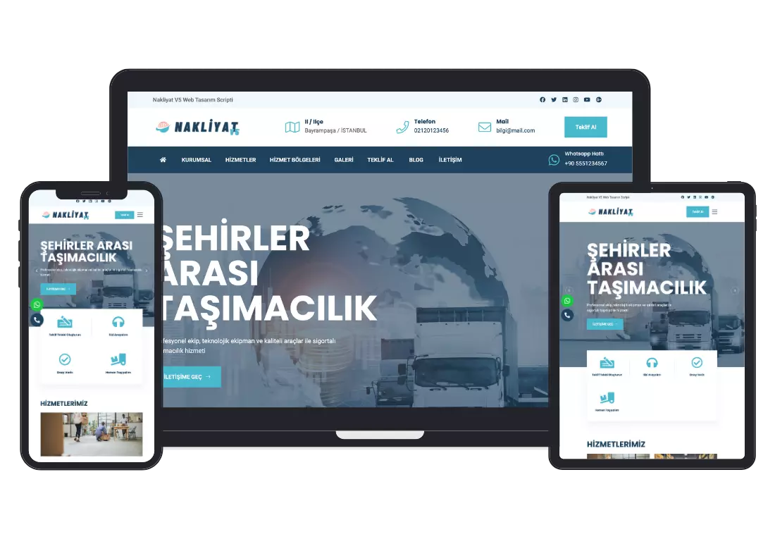 Nakliyat V5 Web Tasarım Scripti 